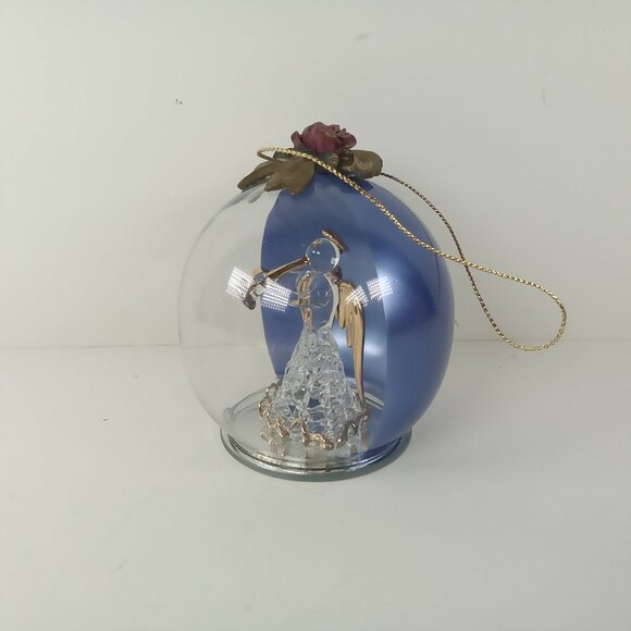 Glass Collection High Quality Angel w/ Trumpet Christmas Holiday Ornament - Picture 4 of 7
